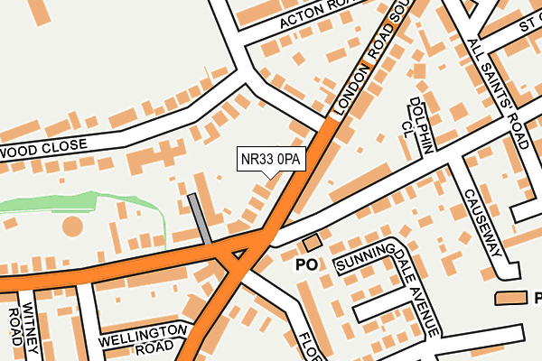NR33 0PA map - OS OpenMap – Local (Ordnance Survey)