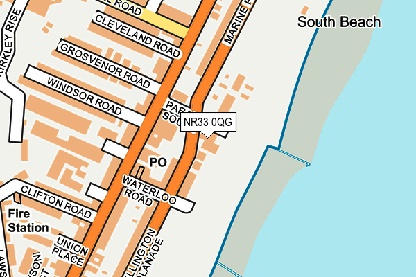 NR33 0QG map - OS OpenMap – Local (Ordnance Survey)