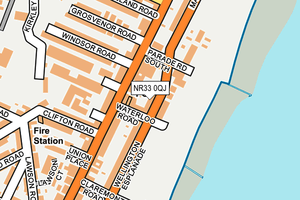 NR33 0QJ map - OS OpenMap – Local (Ordnance Survey)
