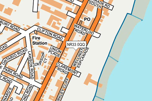 NR33 0QQ map - OS OpenMap – Local (Ordnance Survey)