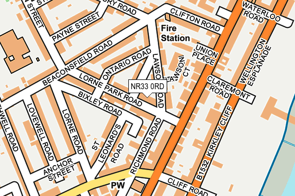NR33 0RD map - OS OpenMap – Local (Ordnance Survey)