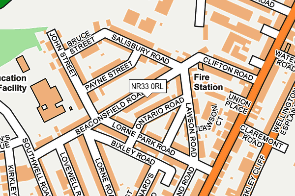 NR33 0RL map - OS OpenMap – Local (Ordnance Survey)