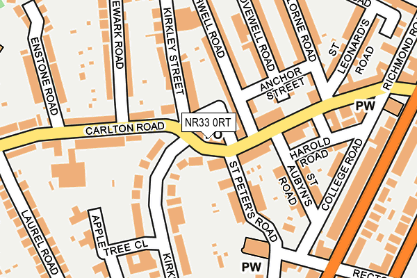 NR33 0RT map - OS OpenMap – Local (Ordnance Survey)