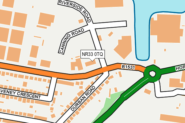 NR33 0TQ map - OS OpenMap – Local (Ordnance Survey)