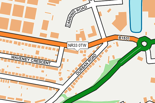 NR33 0TW map - OS OpenMap – Local (Ordnance Survey)