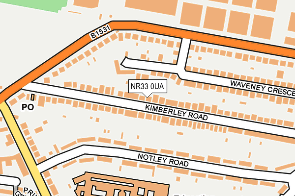 NR33 0UA map - OS OpenMap – Local (Ordnance Survey)