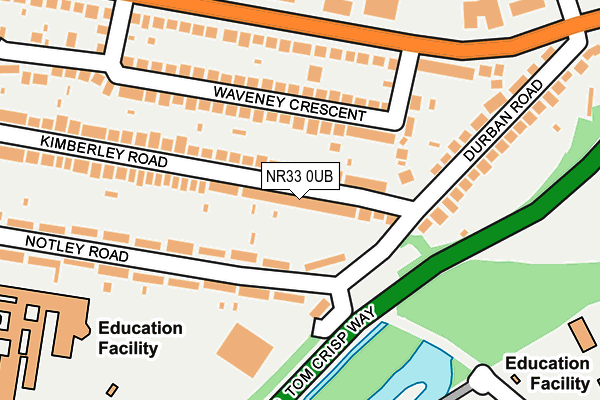 NR33 0UB map - OS OpenMap – Local (Ordnance Survey)