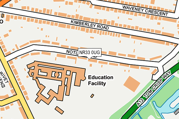 NR33 0UG map - OS OpenMap – Local (Ordnance Survey)