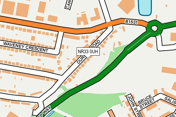 NR33 0UH map - OS OpenMap – Local (Ordnance Survey)