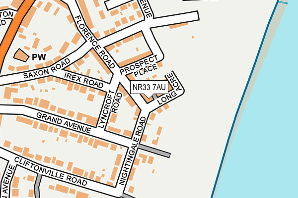 NR33 7AU map - OS OpenMap – Local (Ordnance Survey)