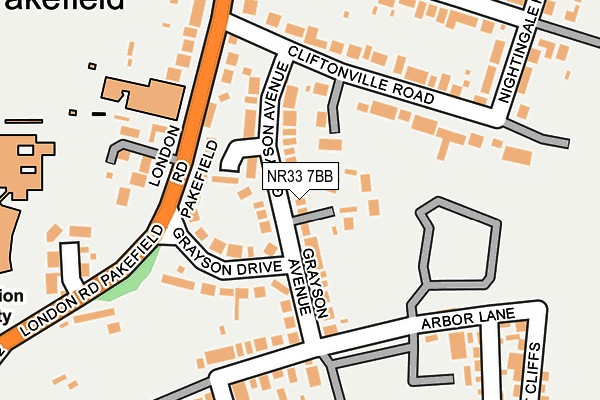 NR33 7BB map - OS OpenMap – Local (Ordnance Survey)