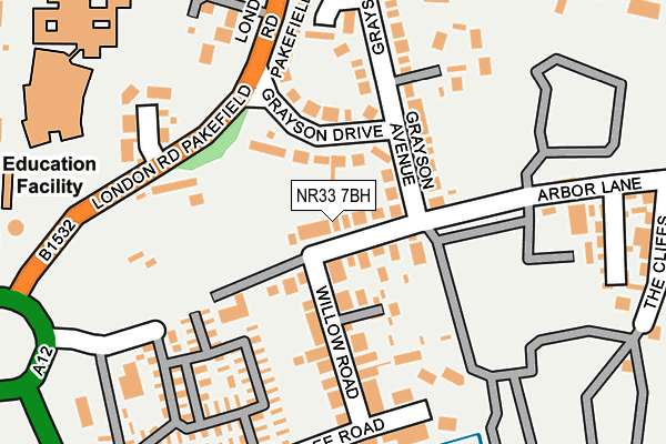NR33 7BH map - OS OpenMap – Local (Ordnance Survey)