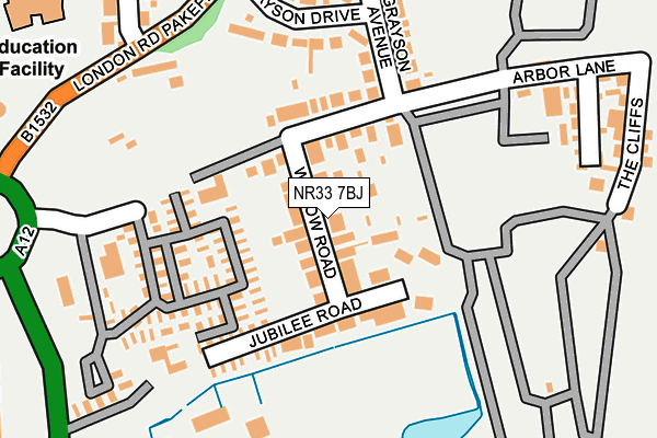 NR33 7BJ map - OS OpenMap – Local (Ordnance Survey)