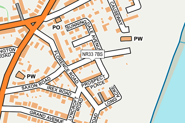 NR33 7BS map - OS OpenMap – Local (Ordnance Survey)