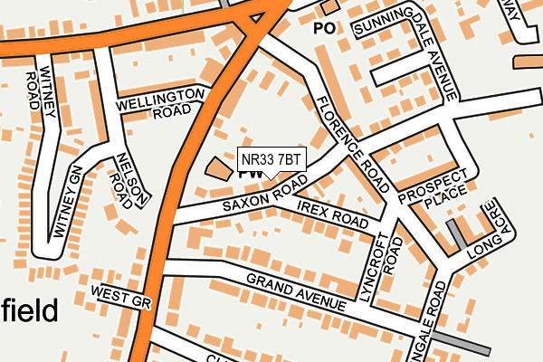 NR33 7BT map - OS OpenMap – Local (Ordnance Survey)