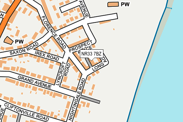 NR33 7BZ map - OS OpenMap – Local (Ordnance Survey)