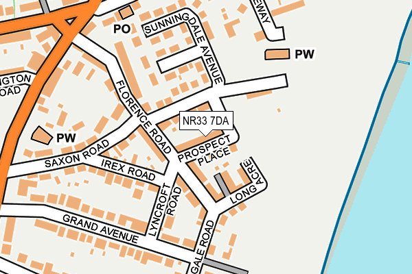 NR33 7DA map - OS OpenMap – Local (Ordnance Survey)