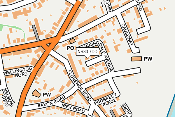 NR33 7DD map - OS OpenMap – Local (Ordnance Survey)
