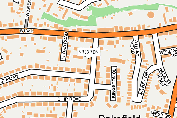 NR33 7DN map - OS OpenMap – Local (Ordnance Survey)