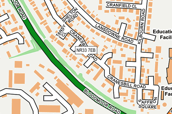 NR33 7EB map - OS OpenMap – Local (Ordnance Survey)