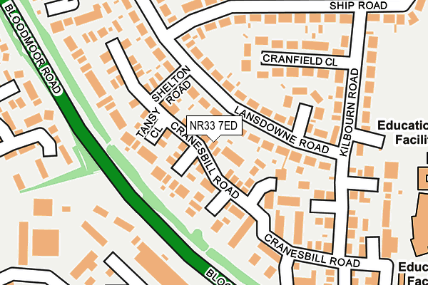 NR33 7ED map - OS OpenMap – Local (Ordnance Survey)