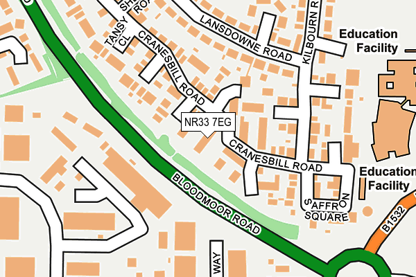 NR33 7EG map - OS OpenMap – Local (Ordnance Survey)