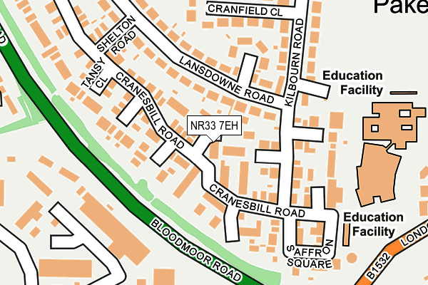 NR33 7EH map - OS OpenMap – Local (Ordnance Survey)