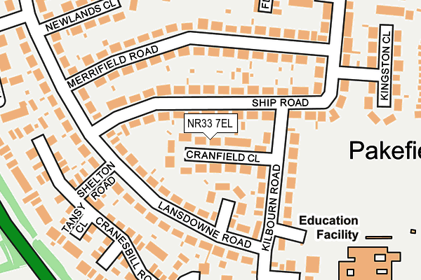 NR33 7EL map - OS OpenMap – Local (Ordnance Survey)