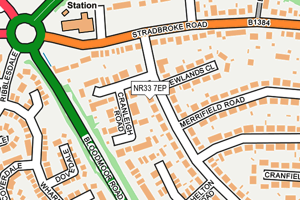 NR33 7EP map - OS OpenMap – Local (Ordnance Survey)