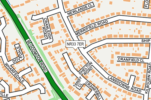NR33 7ER map - OS OpenMap – Local (Ordnance Survey)