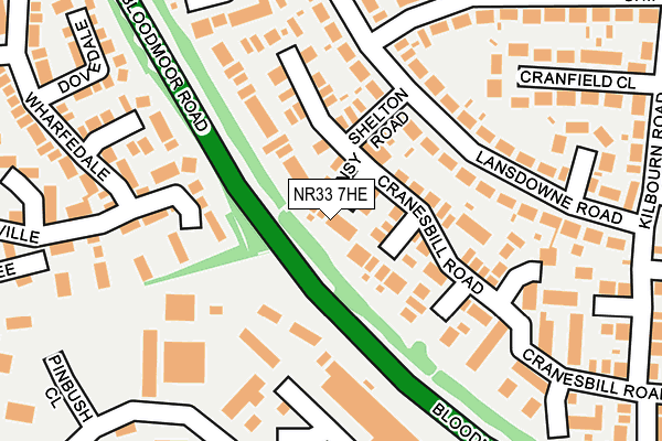 NR33 7HE map - OS OpenMap – Local (Ordnance Survey)