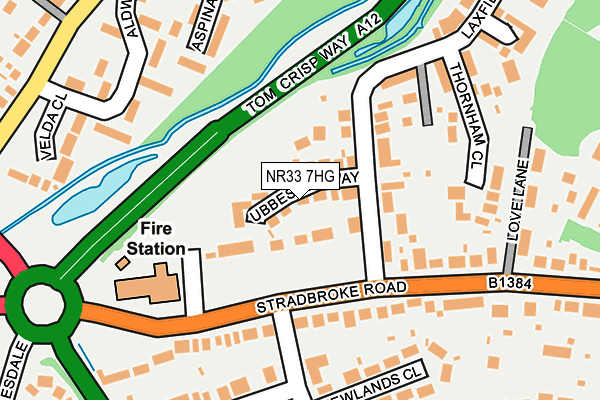 NR33 7HG map - OS OpenMap – Local (Ordnance Survey)