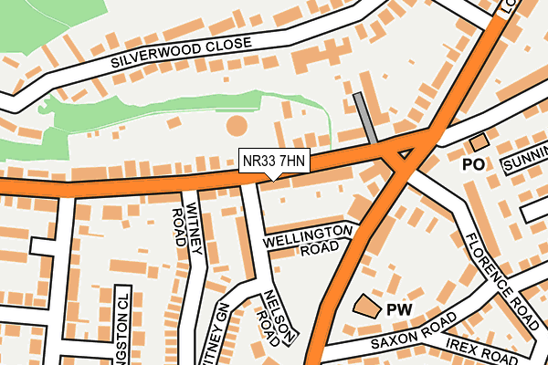 NR33 7HN map - OS OpenMap – Local (Ordnance Survey)