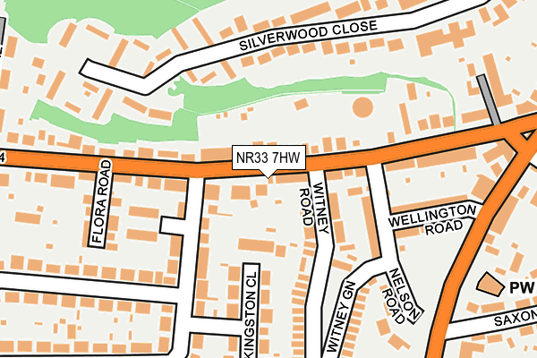 NR33 7HW map - OS OpenMap – Local (Ordnance Survey)