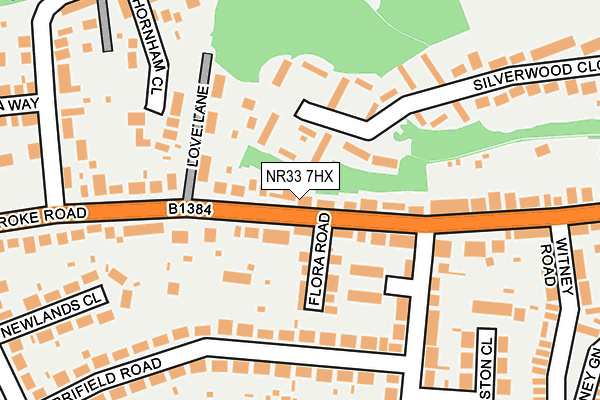 NR33 7HX map - OS OpenMap – Local (Ordnance Survey)