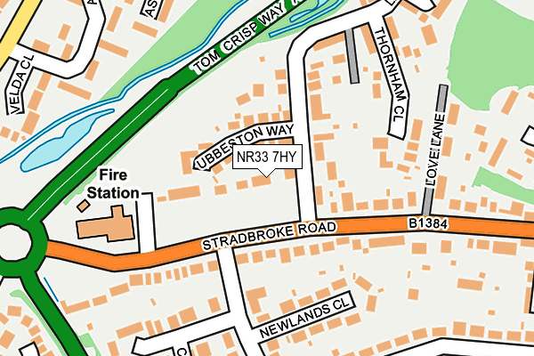 NR33 7HY map - OS OpenMap – Local (Ordnance Survey)