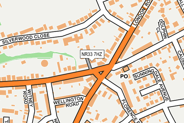 NR33 7HZ map - OS OpenMap – Local (Ordnance Survey)