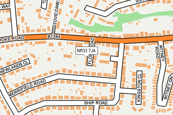 NR33 7JA map - OS OpenMap – Local (Ordnance Survey)