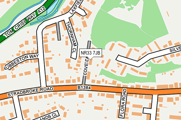 NR33 7JB map - OS OpenMap – Local (Ordnance Survey)