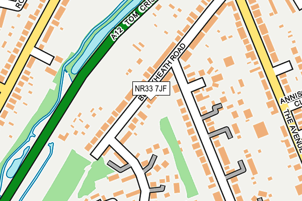 NR33 7JF map - OS OpenMap – Local (Ordnance Survey)