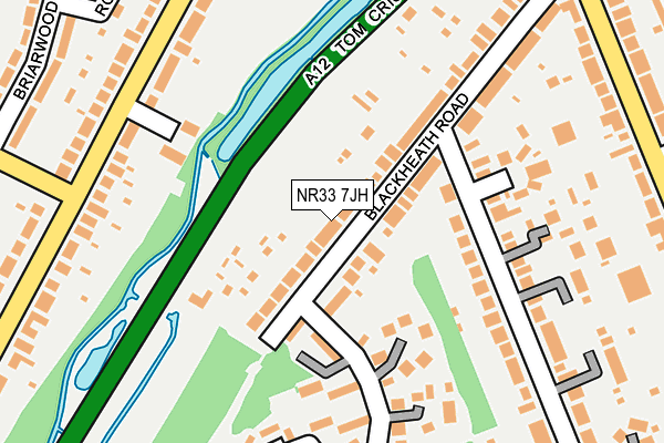 NR33 7JH map - OS OpenMap – Local (Ordnance Survey)