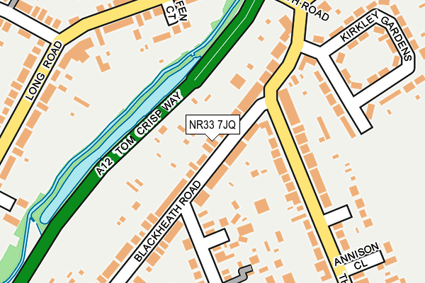 NR33 7JQ map - OS OpenMap – Local (Ordnance Survey)