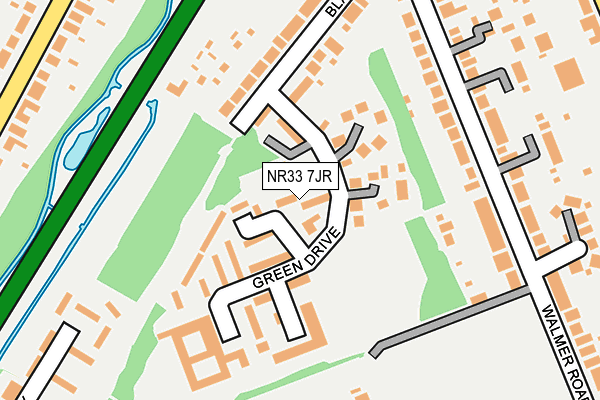 NR33 7JR map - OS OpenMap – Local (Ordnance Survey)