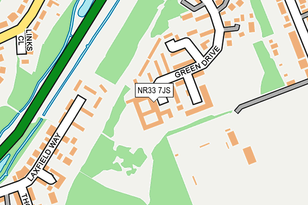 NR33 7JS map - OS OpenMap – Local (Ordnance Survey)