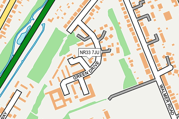 NR33 7JU map - OS OpenMap – Local (Ordnance Survey)