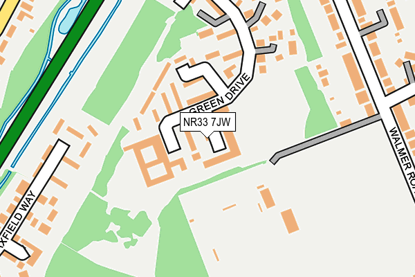 NR33 7JW map - OS OpenMap – Local (Ordnance Survey)