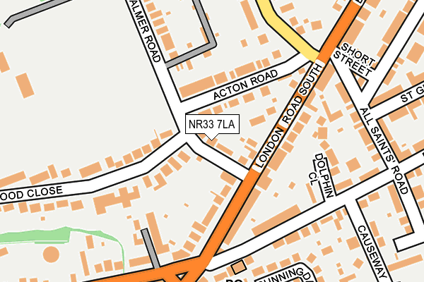 NR33 7LA map - OS OpenMap – Local (Ordnance Survey)