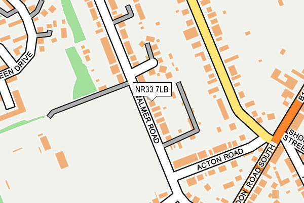 NR33 7LB map - OS OpenMap – Local (Ordnance Survey)