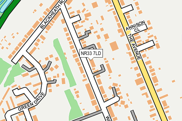 NR33 7LD map - OS OpenMap – Local (Ordnance Survey)
