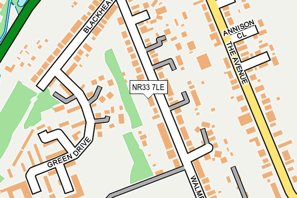 NR33 7LE map - OS OpenMap – Local (Ordnance Survey)